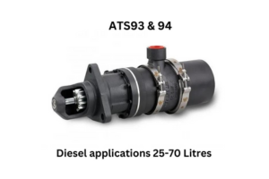  Visual representation of ATSB & 94 diesel applications, highlighting a 270 litres capacity and ATS93 & 94 for 25-70 litres